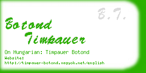 botond timpauer business card